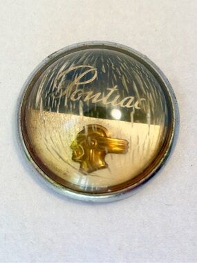 1940's 50's Pontiac Vintage Steering Wheel Horn Button Indian head OEM Complete